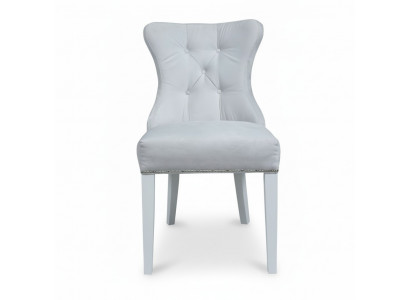 Gray Chesterfield Seating Group Modern Dining Room Upholstered Chairs Luxury Seater