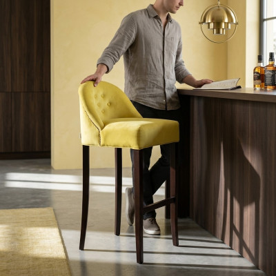 Barstool Bar Chair Velvet Fabric Design Bar Stools Bar Stools Set of 4 Counter