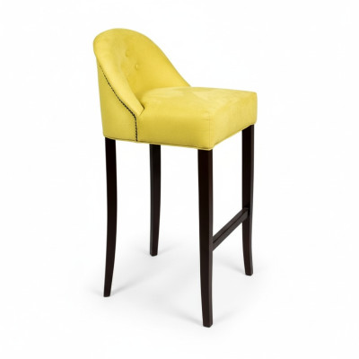 Yellow Bar Stool Set 6-Piece Set Fabric Seats Luxurious Seating Furniture