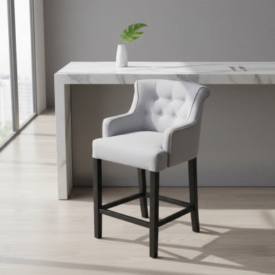 Gray Bar Stools Set of 2 Bar Chairs Bar Chesterfield Chairs Designer Suite