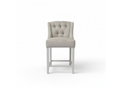 Light gray Chesterfield bar stool designer armchair luxurious single-seater