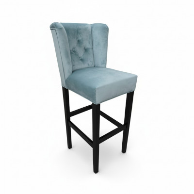 Blue Chesterfield Bar Stools 4-Piece Chair Set Designer Bar Stools