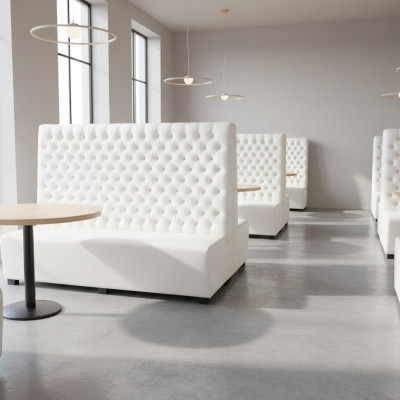 American bank seating benches Chesterfield restaurant store sofa leather