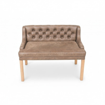 Chesterfield Bank Textile Seat Benches Restaurant Fabric Store Sofa Leather