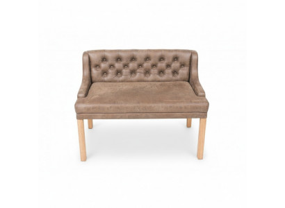 Chesterfield Bank Textile Seat Benches Restaurant Fabric Store Sofa Leather