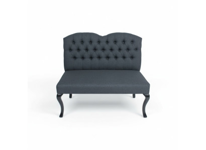 Chesterfield Bank Textile Seat Benches Deco Restaurant Fabric Store Sofa Leather