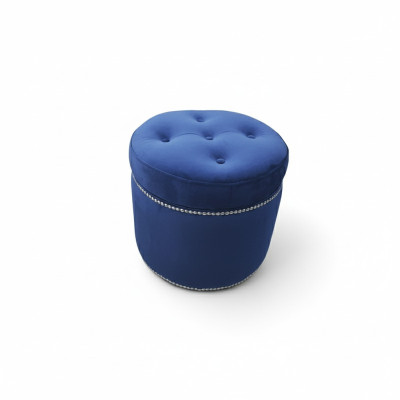 Chesterfield Pouf Textile Footstool Round Stool Upholstered Stool Seat Pouf New