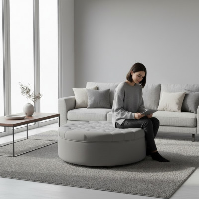 Ottoman pouf footstool round stool upholstered stool seat stool stool