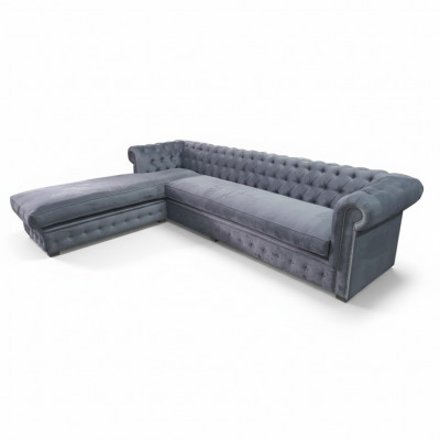 Corner sofa Chesterfield fabric textile corner couch sofa upholstery couch corner suite