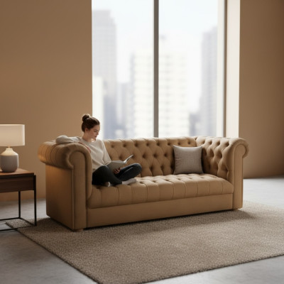 Three-seater couch upholstery Chesterfield sofa design leather sofas couches