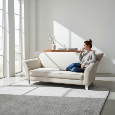 Classic Upholstery Design Couch Sofa Three-Seater Fabric Couches 3-Seater Sofas New