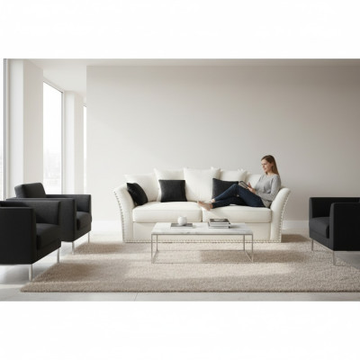 Classic design couch upholstery sofa three-seater fabric couches sofas 3-seater