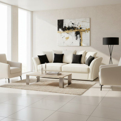 Classic design couch upholstery sofa three-seater fabric couches sofas 3-seater