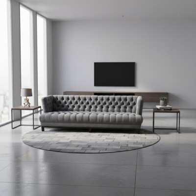Classic design couch upholstered sofa three-seater fabric couches 3-seater sofas