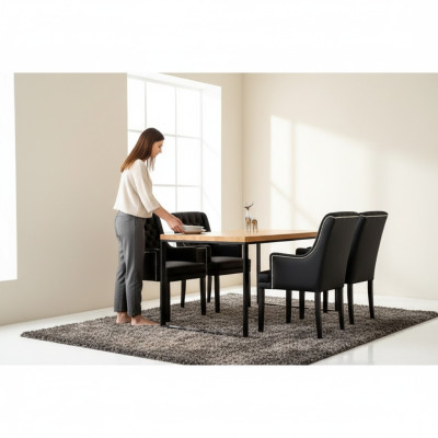 Dining table kitchen modern extendable wooden table wood tables