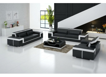 Design couch upholstery sofas leather modern sofa set 3+1 seater complete set new