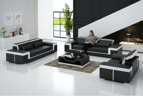 Modern living room sofa set couch seating arrangement 3+2+1 complete set new