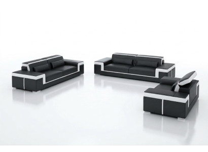Design leather sofa couch upholstery sofas three-seater living room seat new.
