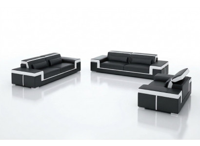 Design leather sofa couch upholstery sofas three-seater living room seat new.
