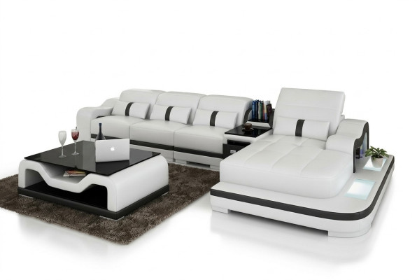 Leather Sofa Couch Sofa Set New 3+2+1 Seater Set Design Modern Sofa +USB