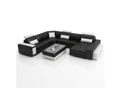 Large design corner sofa upholstered corner couch sofa set couch living landscape USB new