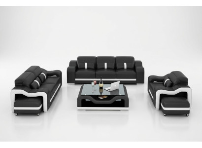 Designer sofa set couch upholstered sofas leather modern 3+2 seater complete set new