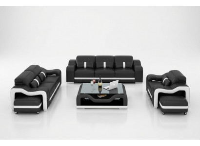 Designer sofa set couch upholstered sofas leather modern 3+2 seater complete set new