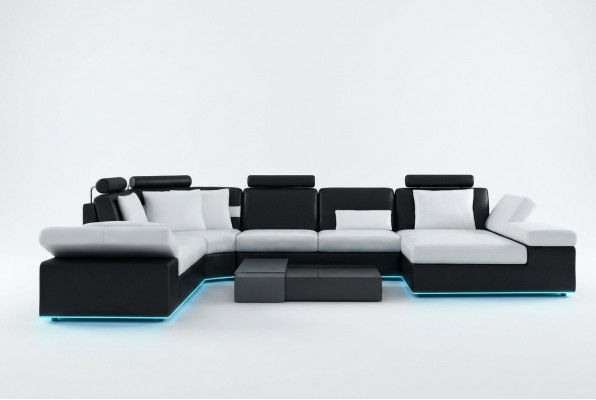 Modern seating area corner sofa upholstery couch living room landscape leather sofa