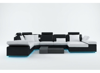 Modern seating area corner sofa upholstery couch living room landscape leather sofa