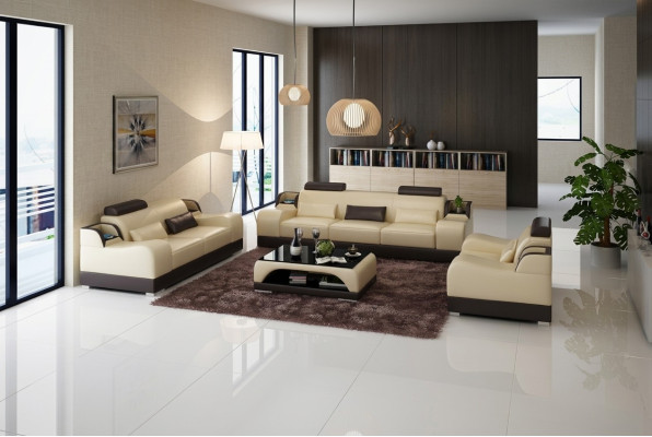 Design sofa set couch upholstery sofas leather 3+2 seater complete set new modern