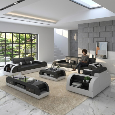 Sofa Set Couch Upholstery Sofa 3+1 Complete Set Suites Design Leather 2-piece.