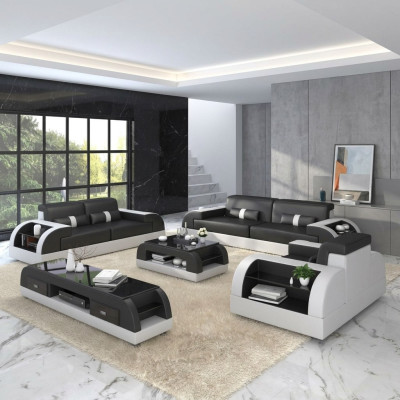 Sofa Set Couch Upholstery Sofa 3+1 Complete Set Suites Design Leather 2-piece.