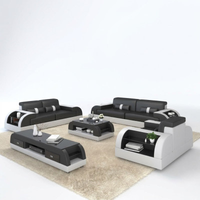Sofa Set Couch Upholstery Sofa 3+1 Complete Set Suites Design Leather 2-piece.
