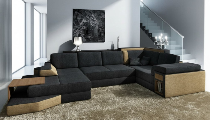 Luxurious U-shaped corner sofa for living room Discover a great design