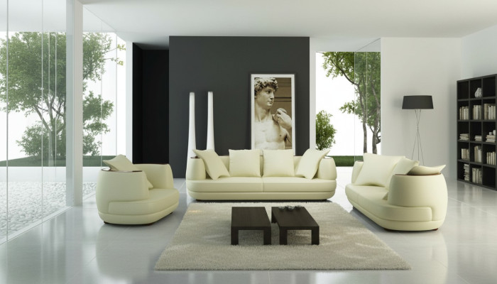 Perfect Harmony Large Leather U-Shaped Corner Sofa for a Stylish Living Room