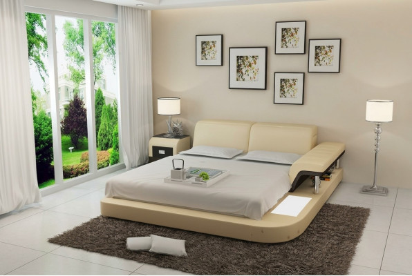 Luxury Multifunction Waterbed Double Bed Water Beds Upholstery 200x200 + USB