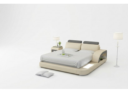 Waterbed with USB Hotel Double Bed Complete Leather Bed Upholstered Bed Water