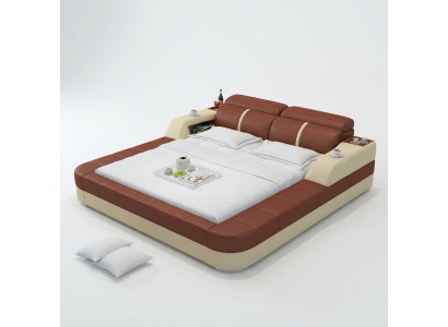 Luxury waterbed double multifunction bed upholstery + USB water beds 180x200