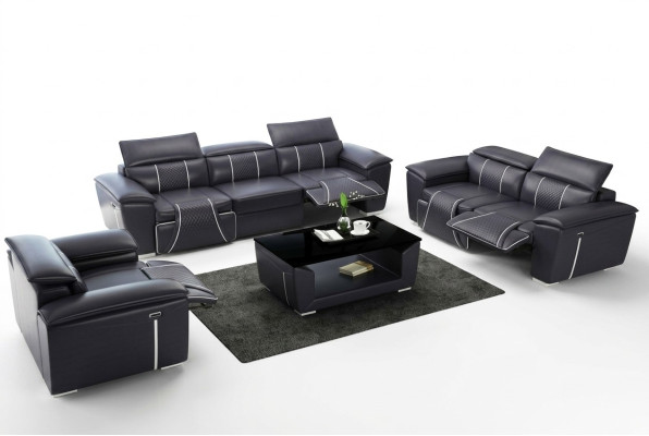 Sofa Set Couch Upholstered Sofa 3+3 Complete Set Design Leather 2-Piece Sets