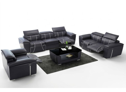 Sofa Set Couch Upholstered Sofa 3+3 Complete Set Design Leather 2-Piece Sets