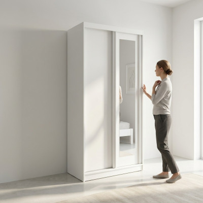 Design wardrobe sliding cabinets wood sliding doors wardrobe 100cm