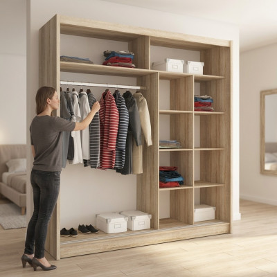 Multipurpose Shelf Cabinet Storage Wardrobes 200cm