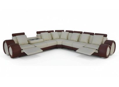 Design leather upholstered seat room corner living sofa +USB designer ensemble sofas new
