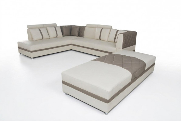 Corner sofa with USB living area leather corner couches upholstered seating set A1128
