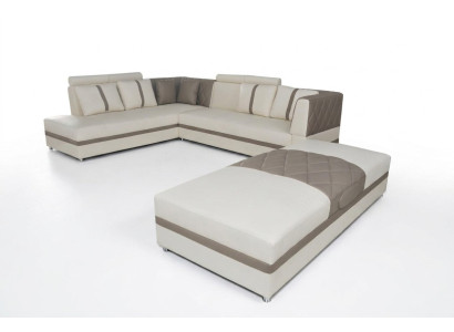 Corner sofa with USB living area leather corner couches upholstered seating set A1128