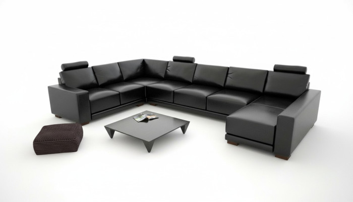 Leather Sofa Couch Living Landscape Corner Sofa Corner Suite Design Modern Sofa with USB
