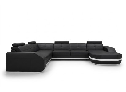 Design sofa with USB couch upholstery corner sofa living landscape leather sofa corner suite