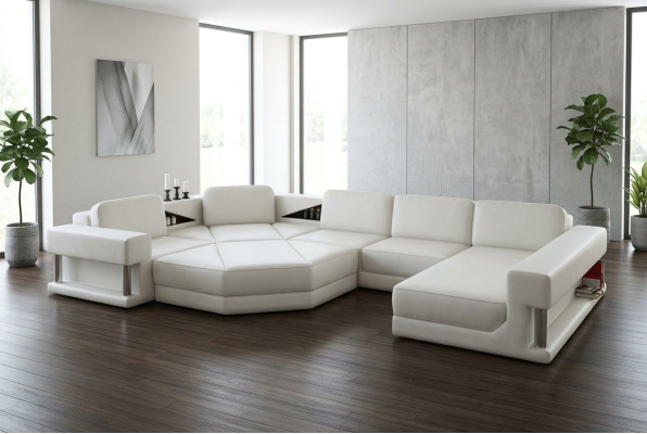 Modern corner sofa with USB, couch upholstery leather design sofa suite living landscape
