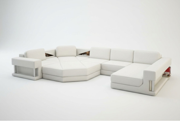 Modern corner sofa with USB, couch upholstery leather design sofa suite living landscape