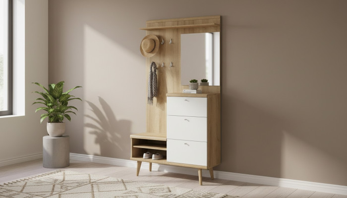 Wardrobe Hallway Wardrobe Hanging Storage Wall Door Wardrobes & Hook Set